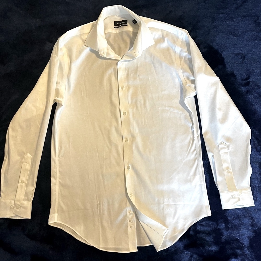 Classic White Men's Dress Shirt